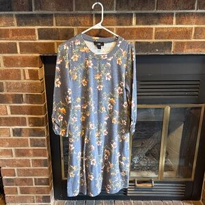 AGB Floral Gray Dress